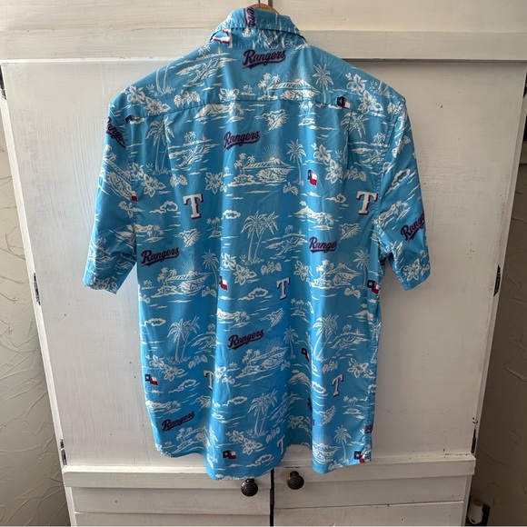 Reyn Spooner Texas Rangers Kekai Performance Button-Down Shirt MLB • Size: L - Picture 7 of 9